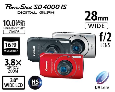 Canon Powershot SD4000IS digital camera